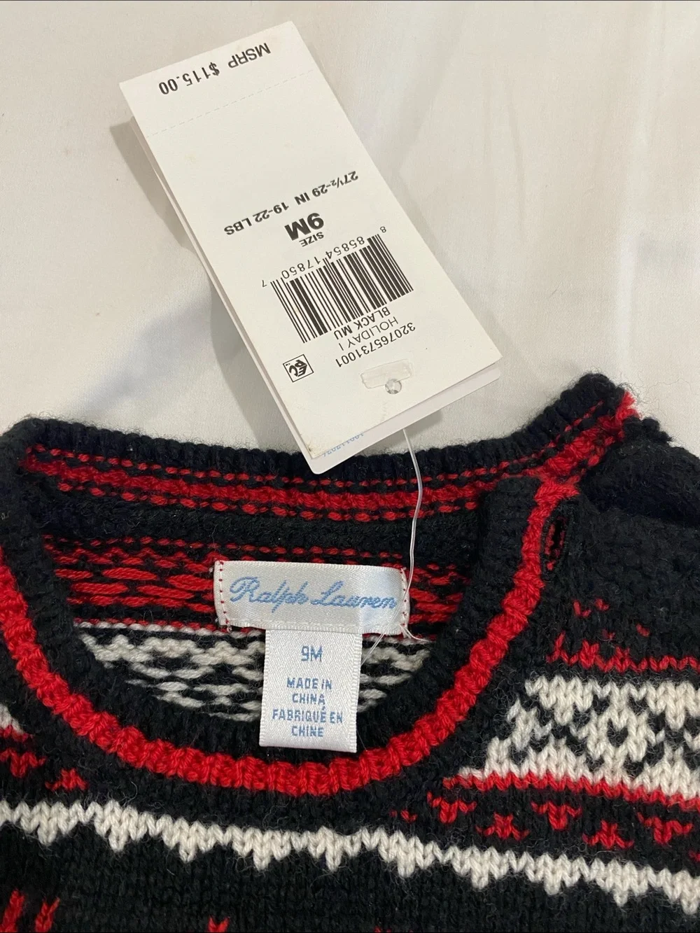Ralph Lauren Infant Fair Isle Holiday Sweater